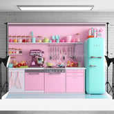 Lofaris Soft Pink Kitchen Display Photography Backdrop